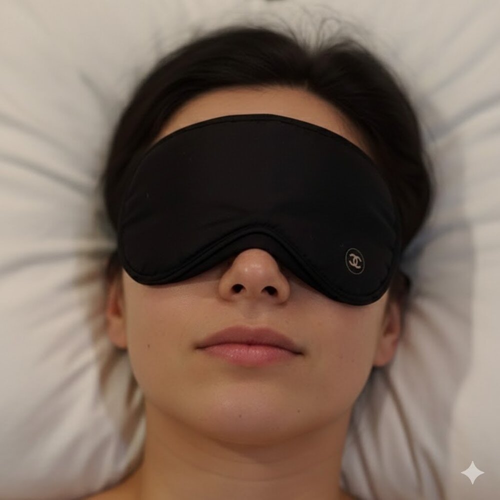 CHANEL Elegant Black Eye Mask